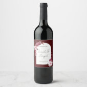 Autumn Flowers Lijst Wijn Etiket (Voorkant)