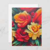 Autumn Flowers Notitiekaartje (Voorkant / Achterkant)