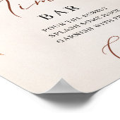 Autumn FLowers Oranje Marigold Mimosa Bar Sign Poster (Hoek)