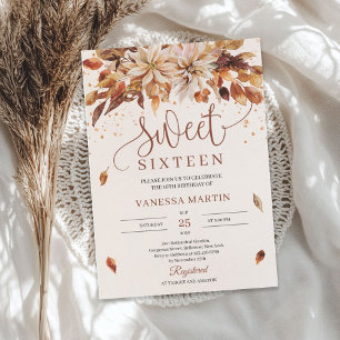 Autumn Flowers Oranje Marigold Sweet Sixteen Kaart