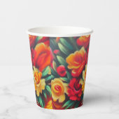 Autumn Flowers Papieren Bekers (Achterkant)