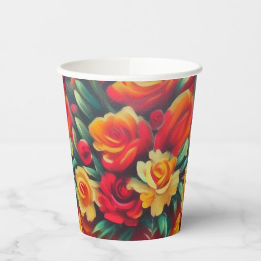 Autumn Flowers Papieren Bekers (Links)