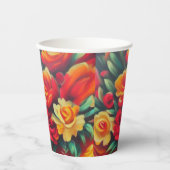 Autumn Flowers Papieren Bekers (Voorkant)