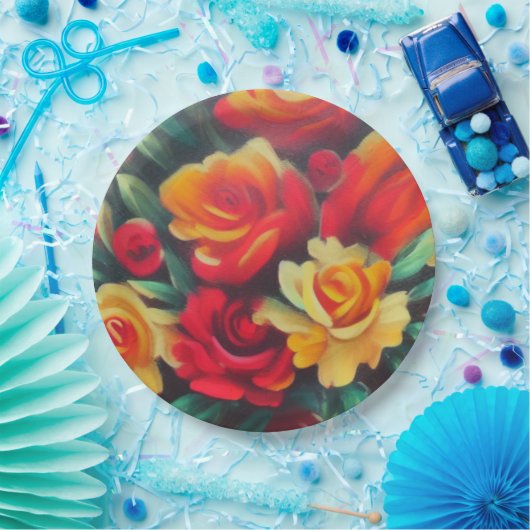 Autumn Flowers Papieren Bordje (Feest)