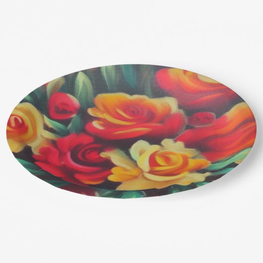 Autumn Flowers Papieren Bordje (Gekanteld)