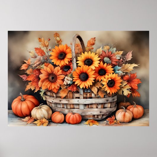 Autumn Flowers Poster (Voorkant)