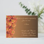 Autumn Flowers RSVP-kaarten RSVP Kaartje (Staand voorkant)