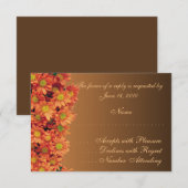 Autumn Flowers RSVP-kaarten RSVP Kaartje (Voorkant / Achterkant)