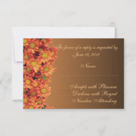 Autumn Flowers RSVP-kaarten RSVP Kaartje