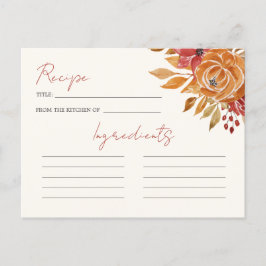 Autumn Flowers Rustic Vrijgezellenfeest game RECIP Briefkaart