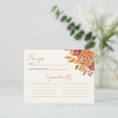 Autumn Flowers Rustic Vrijgezellenfeest game RECIP Briefkaart (Staand voorkant)
