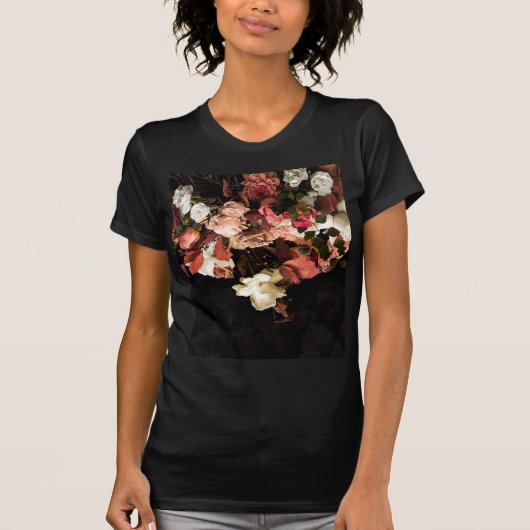 Autumn Flowers Stileerde T-Shirt afdrukken (Voorkant)