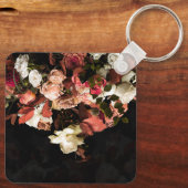 Autumn Flowers Stylized Print Sleutelhanger (Achterkant)