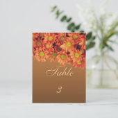 Autumn Flowers Table Card Briefkaart (Staand voorkant)