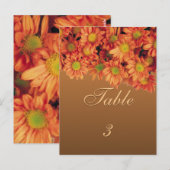 Autumn Flowers Table Card Briefkaart (Voorkant / Achterkant)