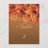 Autumn Flowers Table Card Briefkaart (Voorkant)