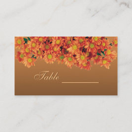 Autumn Flowers Table Card Plaatskaartje