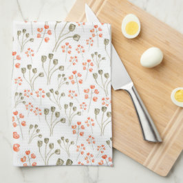 Autumn Flowers Tea Towel Theedoek
