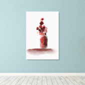 Autumn Flowers Vase Painting Canvas Afdruk (Insitu (Houten vloer))