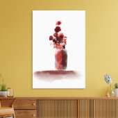 Autumn Flowers Vase Painting Canvas Afdruk (Insitu (Woonkamer))