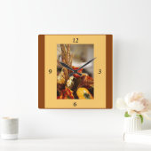 Autumn Flowers - Vierkante Klok (Huis)