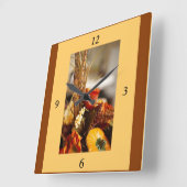 Autumn Flowers - Vierkante Klok (Hoek)