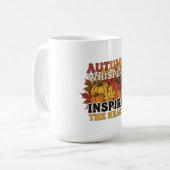 Autumn fluistert design Tri-Blend shirt Koffiemok (Voorkant links)