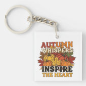 Autumn fluistert design Tri-Blend shirt Sleutelhanger (voorkant)