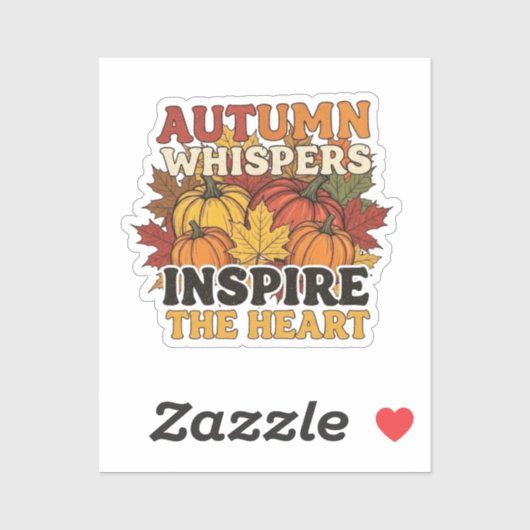 Autumn fluistert design Tri-Blend shirt Sticker (Vel)