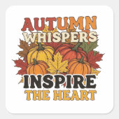 Autumn fluistert design Tri-Blend shirt Vierkante Sticker (Voorkant)