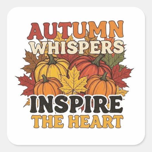 Autumn fluistert design Tri-Blend shirt Vierkante Sticker (Voorkant)