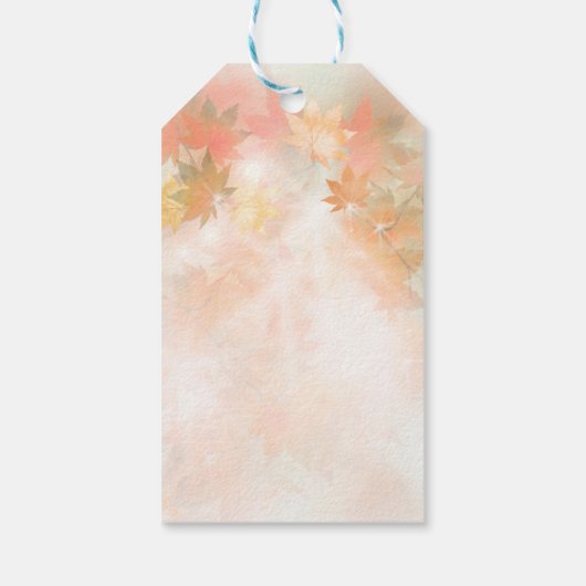 Autumn Fog Tree Herfst Cadeau Labels Cadeaulabel (Achterkant)