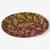 Autumn Foliage and Flowers Papieren Bordje (Gekanteld)