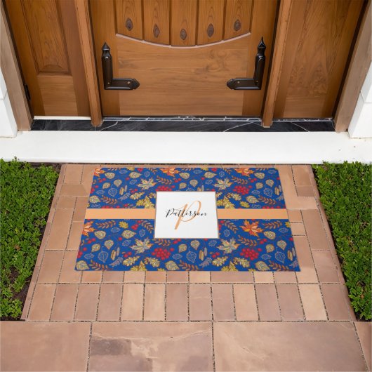 Autumn Foliage Familienaam Doormat Deurmat (Buiten)