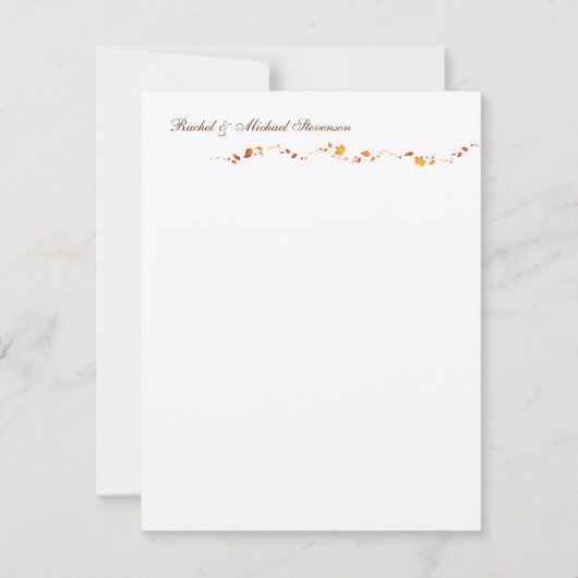 Autumn Foliage Hartelijk dank Notitiekaartje (Voorkant)