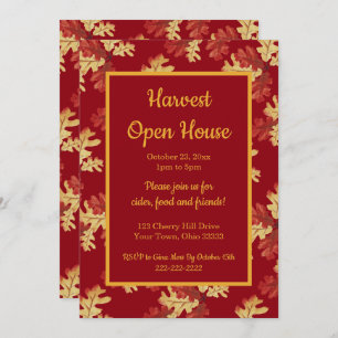 Autumn Foliage Harvest Open House Kaart