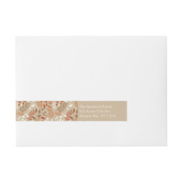Autumn Foliage Herfst Harvest Thanksgiving Label Omwikkelbaar Adreslabel