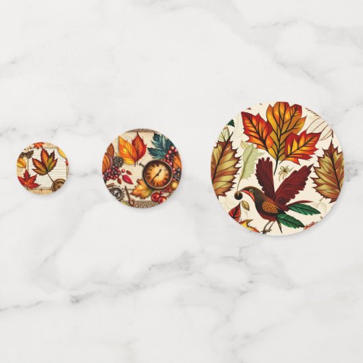 Autumn Foliage Herfst Tafel Scatter & Thanksgiving Confetti (Voorkanten)