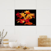 Autumn Foliage in Red Oranje Yellow Brown Poster (Keuken)
