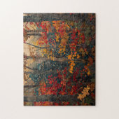 Autumn Foliage Kleurrijke Bossen Art Legpuzzel (Verticaal)
