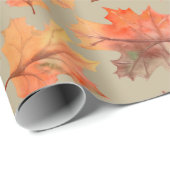 Autumn Foliage - Oranje bladeren en zuren Cadeaupapier (Rol Hoek)
