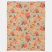Autumn Foliage - Oranje bladeren en zuren Fleece Deken (Voorkant)