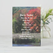 Autumn Foliage Pond Natuur Party Kaart (Staand voorkant)