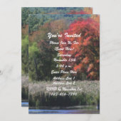 Autumn Foliage Pond Natuur Party Kaart (Voorkant / Achterkant)