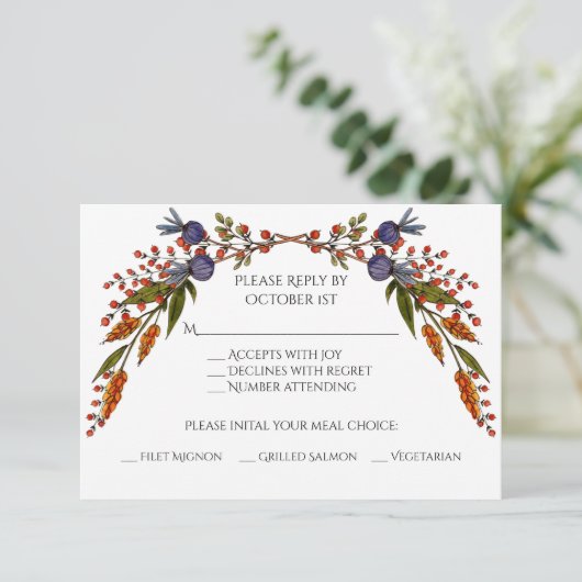 Autumn Foliage Reply Kaart (Staand voorkant)