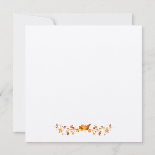 Autumn Foliage Wedding Invitation Kaart (Achterkant)