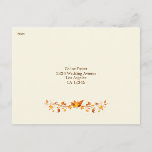Autumn Foliage Wedding RSVP Briefkaart