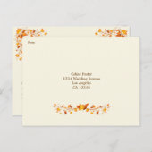 Autumn Foliage Wedding RSVP Briefkaart (Voorkant / Achterkant)