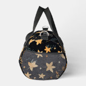 Autumn Foliage Zwart Patroon Duffel Bag Plunjezak (Rechts)