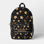 Autumn Foliage Zwart Patroon Rugzak (Voorkant)